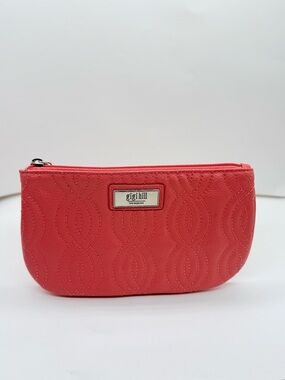 Gigi Hill Coral Quilted Cosmetic Bag